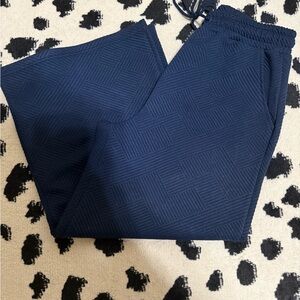 Navy Blue Wide Leg Pants
